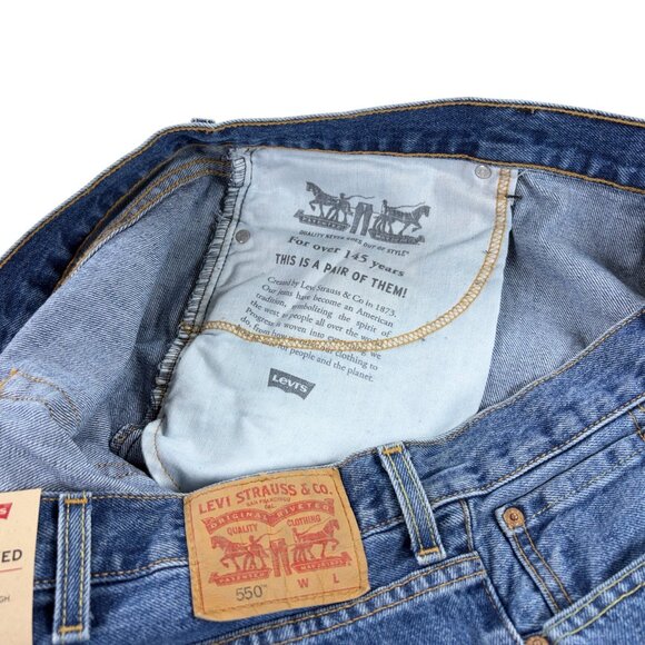 Levis 550 Relaxed Fit Tapered Leg Denim Jeans Mens Big & Tall Size 48 x 34 NWT - Picture 8 of 10